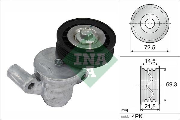 INA 534 0705 10 - Belt Tensioner, v-ribbed belt parts5.com