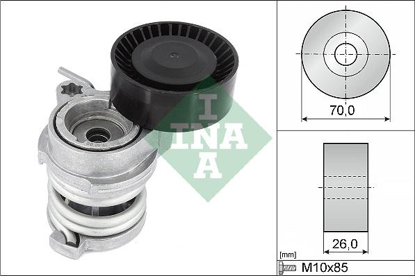 INA 534 0708 10 - Τεντωτήρας ιμάντα, ιμάντας poly-V parts5.com