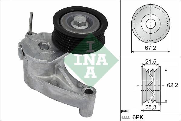 INA 534 0710 10 - Hihnankiristin, moniurahihna parts5.com