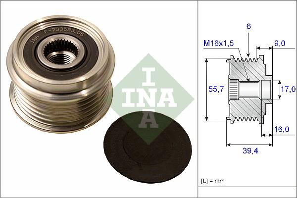 INA 535 0060 10 - Remenica, alternator parts5.com