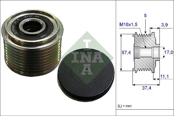 INA 535 0068 10 - Remenica, alternator parts5.com