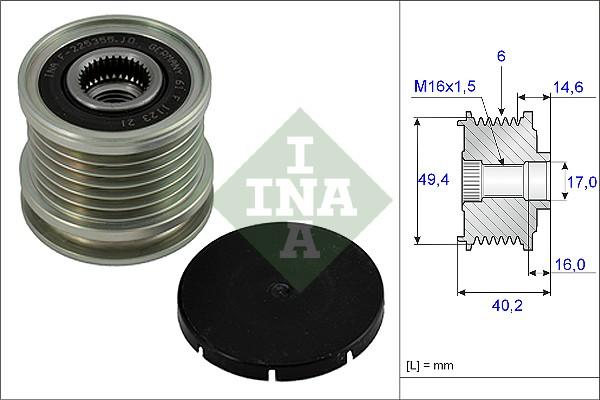 INA 535 0001 10 - Remenica alternátora parts5.com