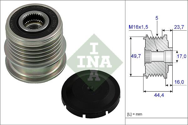 INA 535 0011 10 - Szíjtárcsa, generátor parts5.com