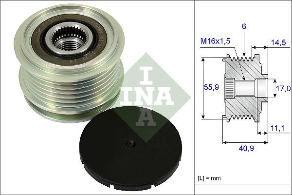 INA 535 0012 10 - Remenica alternátora parts5.com