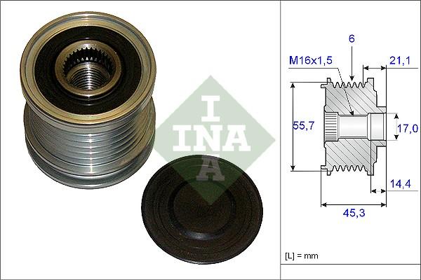 INA 535 0036 10 - Rihmaratas,generaator parts5.com