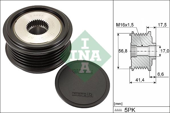 INA 535 0071 30 - Rihmaratas,generaator parts5.com