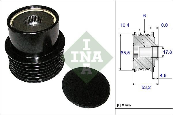 INA 535 0195 10 - Koło pasowe, alternator parts5.com