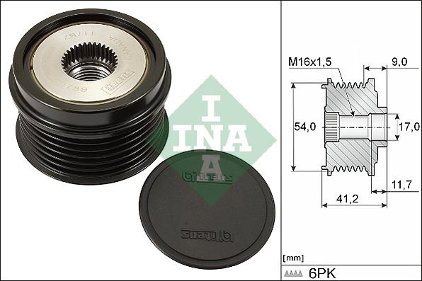 INA 535 0192 10 - Rihmaratas,generaator parts5.com