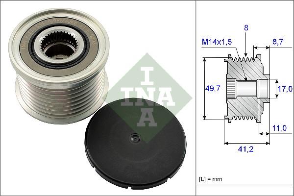 INA 535 0141 10 - Fulie, alternator parts5.com