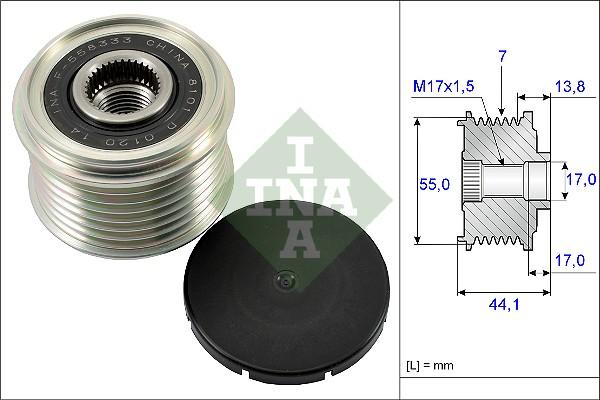 INA 535 0167 10 - Szíjtárcsa, generátor parts5.com