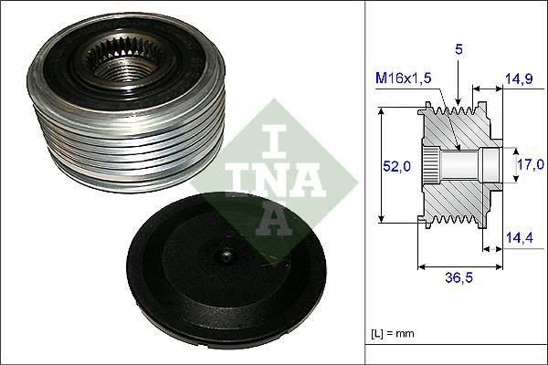 INA 535 0129 10 - Řemenice, generátor parts5.com