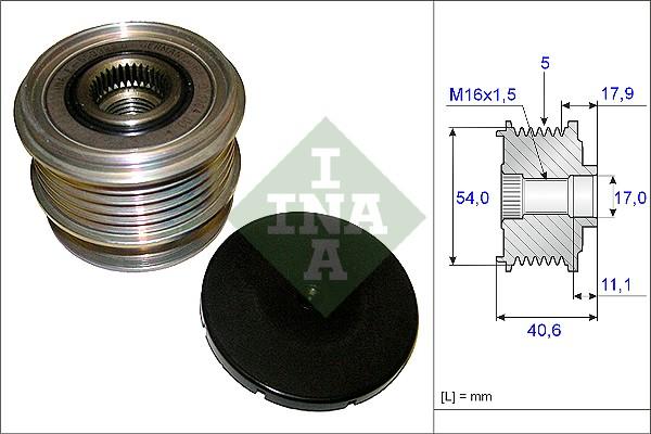 INA 535 0121 10 - Polea, alternador parts5.com