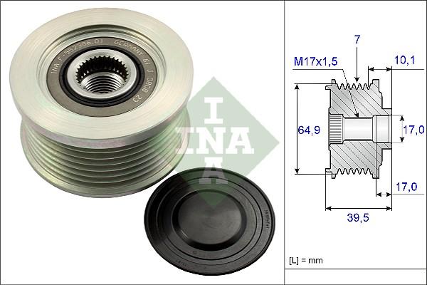 INA 535 0177 10 - Szíjtárcsa, generátor parts5.com