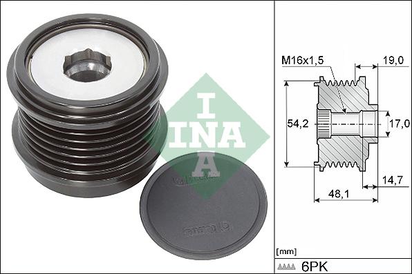 INA 535 0310 10 - Fulie, alternator parts5.com