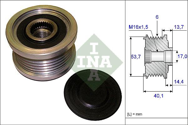 INA 535 0202 10 - Riemenscheibe, Generator parts5.com