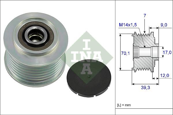 INA 535 0214 10 - Ремъчна шайба, генератор parts5.com