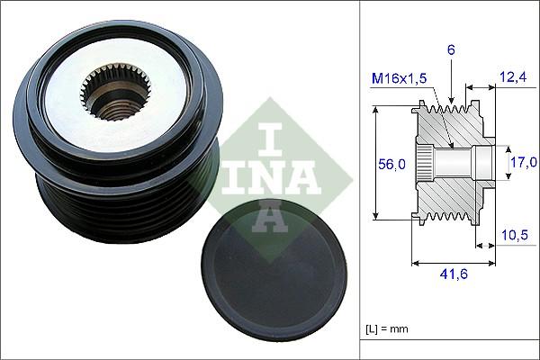 INA 535 0210 10 - Τροχαλία ιμάντα , γεννήτρια parts5.com