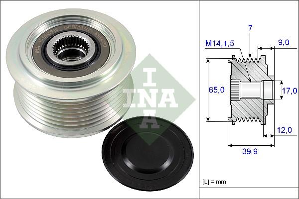 INA 535 0229 10 - Ремъчна шайба, генератор parts5.com