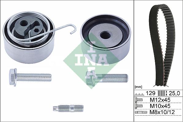 INA 530 0491 10 - Комплект ангренажен ремък parts5.com