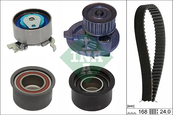 INA 530 0444 30 - Set pompa apa + curea dintata parts5.com