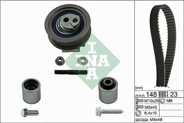 INA 530 0445 10 - Hammasrihma komplekt parts5.com