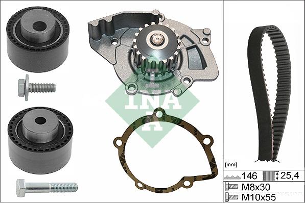 INA 530 0446 31 - Pompe à eau + kit de courroie de distribution parts5.com