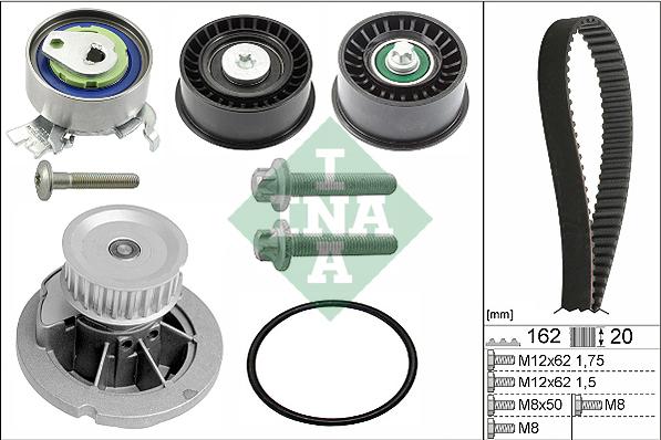 INA 530 0441 30 - Vízpumpa + fogasszíj készlet parts5.com