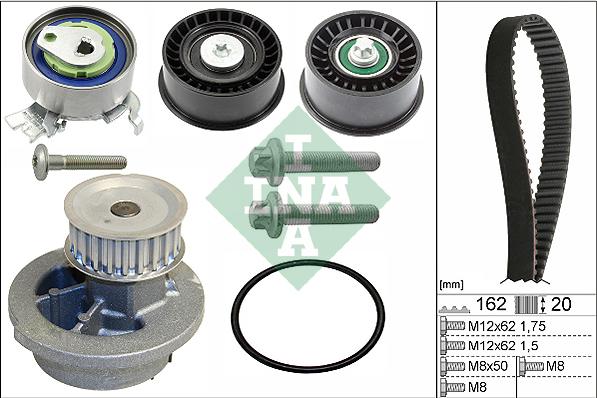 INA 530 0441 32 - Set pompa apa + curea dintata parts5.com