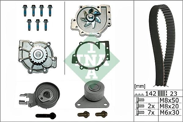 INA 530 0467 30 - Set pompa apa + curea dintata parts5.com