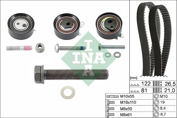 INA 530 0484 10 - Triger kayışı seti parts5.com