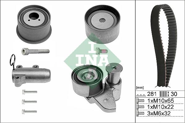 INA 530 0480 10 - Juego de correas dentadas parts5.com