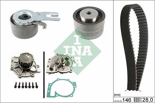 INA 530 0421 30 - Set pompa apa + curea dintata parts5.com