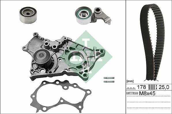 INA 530 0422 30 - Pompa wodna + zestaw paska rozrządu parts5.com