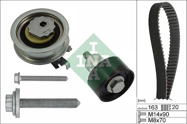 INA 530 0592 11 - Komplet (kit) zobatega jermena parts5.com