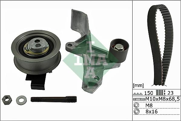 INA 530 0546 10 - Комплект ангренажен ремък parts5.com