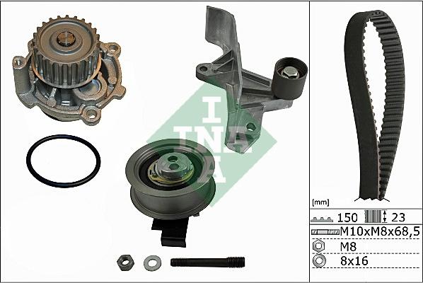 INA 530 0546 31 - Vízpumpa + fogasszíj készlet parts5.com