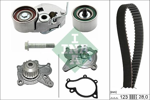 INA 530 0542 30 - Pompa wodna + zestaw paska rozrządu parts5.com