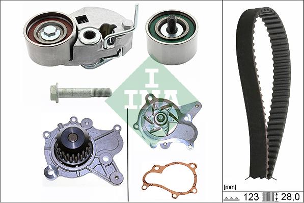 INA 530 0542 31 - Pompa wodna + zestaw paska rozrządu parts5.com