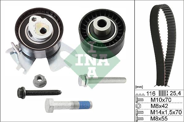 INA 530 0558 10 - Zestaw paska rozrządu parts5.com