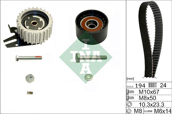 INA 530 0561 10 - Komplet zupčastog kaiša parts5.com