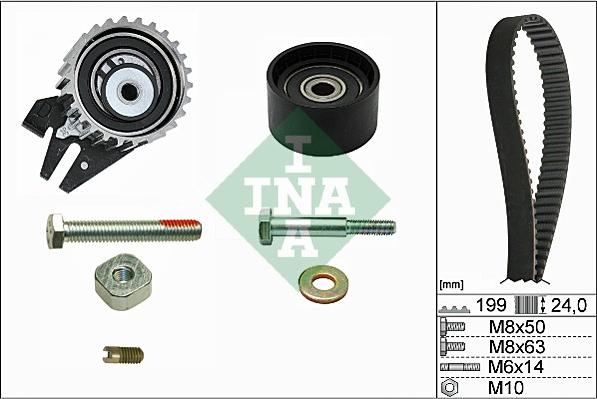 INA 530 0562 10 - Hammasrihma komplekt parts5.com