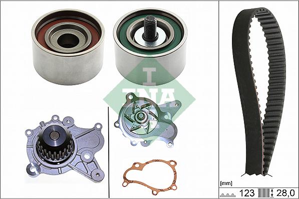 INA 530 0502 30 - Pumpa za vodu + komplet zupčastog kaiša parts5.com