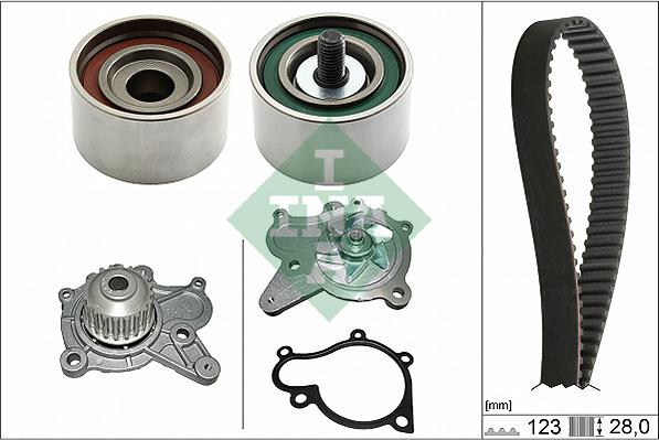 INA 530 0502 31 - Pumpa za vodu + komplet zupčastog kaiša parts5.com