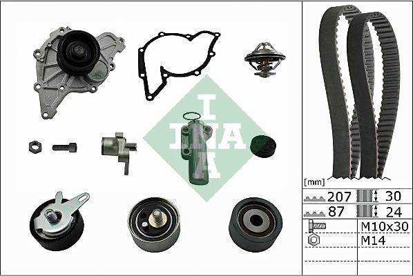 INA 530 0539 30 - Set pompa apa + curea dintata parts5.com