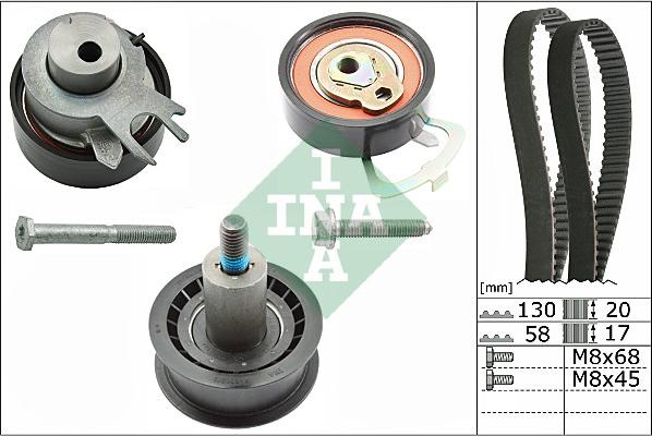 INA 530 0538 10 - Σετ οδοντωτού ιμάντα parts5.com