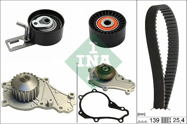 INA 530 0577 30 - Bomba de agua + kit correa distribución parts5.com