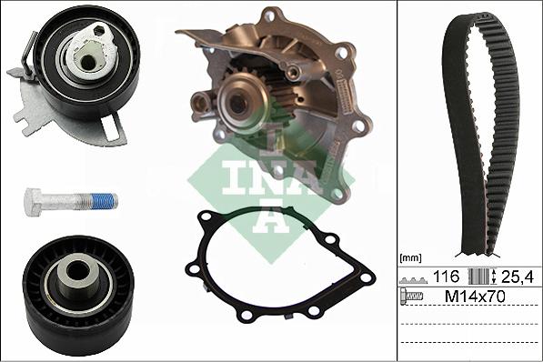 INA 530 0691 30 - Vízpumpa + fogasszíj készlet parts5.com