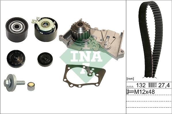 INA 530 0640 30 - Pompa wodna + zestaw paska rozrządu parts5.com