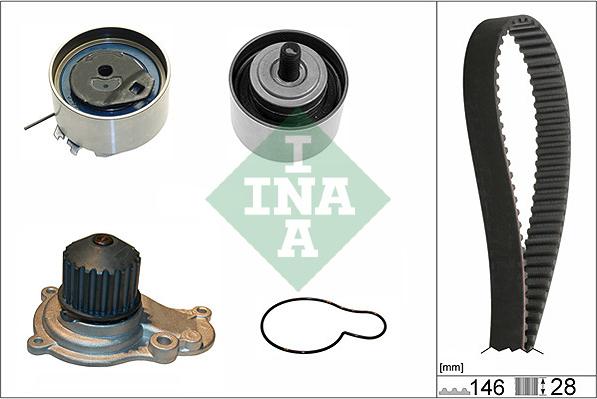 INA 530 0641 30 - Set pompa apa + curea dintata parts5.com