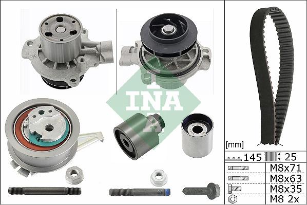 INA 530 0650 31 - Vízpumpa + fogasszíj készlet parts5.com